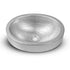 Hand Hammered 17 inch Aluminum Skirted Oval Vessel Bathroom Sink - Nickel